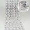 30Ft , 6 Rows Bling Rhinestone Diamond Flower Shape Mesh Ribbon Wrap,Storystore Silver Acrylic Bling Diamond Wrap Ribbon for Wedding, Cake, Vase Decorations, Party Supplies(1 Roll)(Silver Flower Shape)